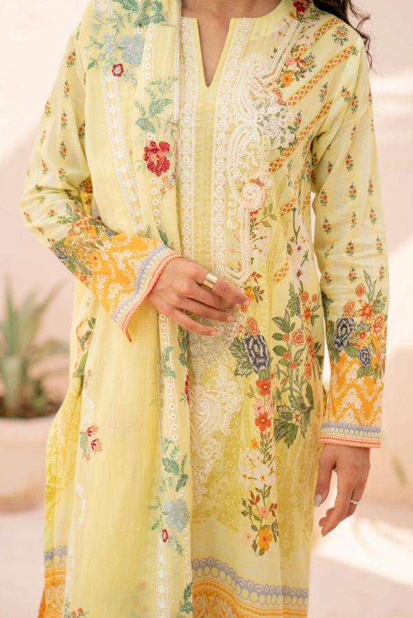 Lawn Digital print Embroidery